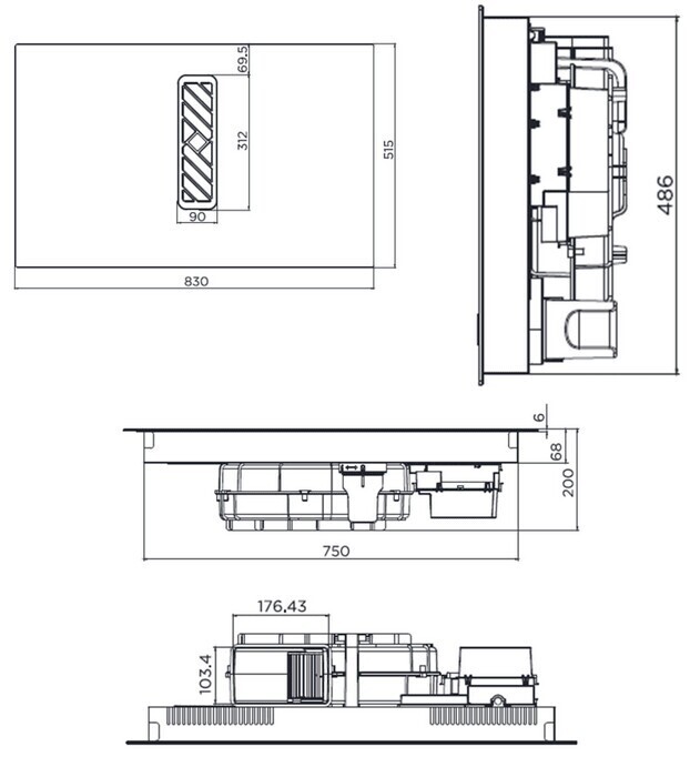 Встраиваемая индукционная варочная панель Maunfeld MIHC834SF2BK
