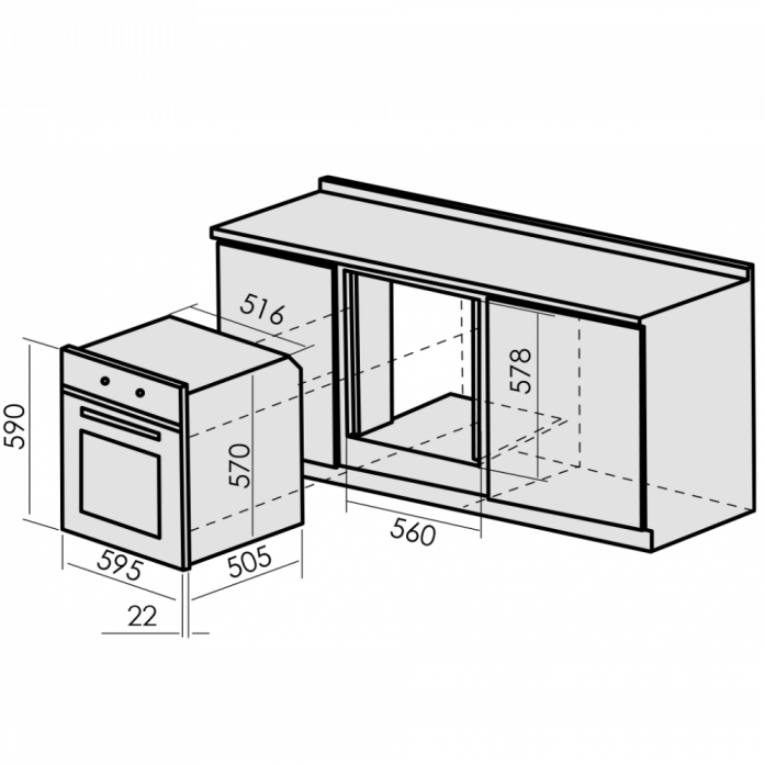 Электрический духовой шкаф MBS DE-620